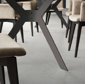 This dining table can extend to