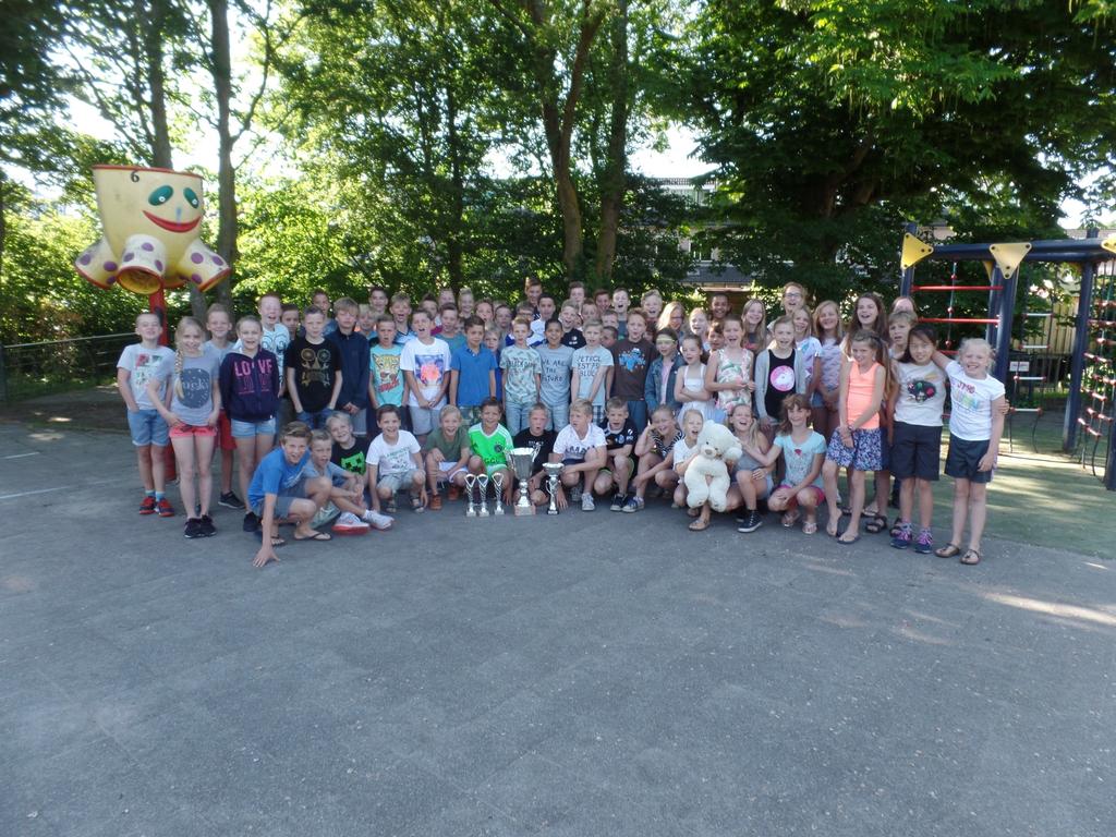 2 Schoolvoetbaltoernooi Woensdag 31 mei was het jaarlijkse voetbaltoernooi voor de Zoeterwoudse scholen. De verwachtingen waren hoog gespannen.