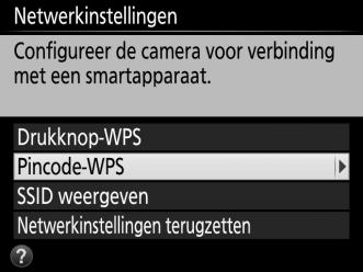 Smartapparaat: Selecteer WPSknopverbinding in het menu Wi-Fi-instellingen.