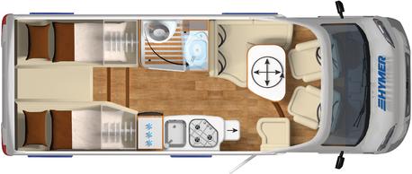 Indelingen en technische gegevens HYMER Tramp CL 574