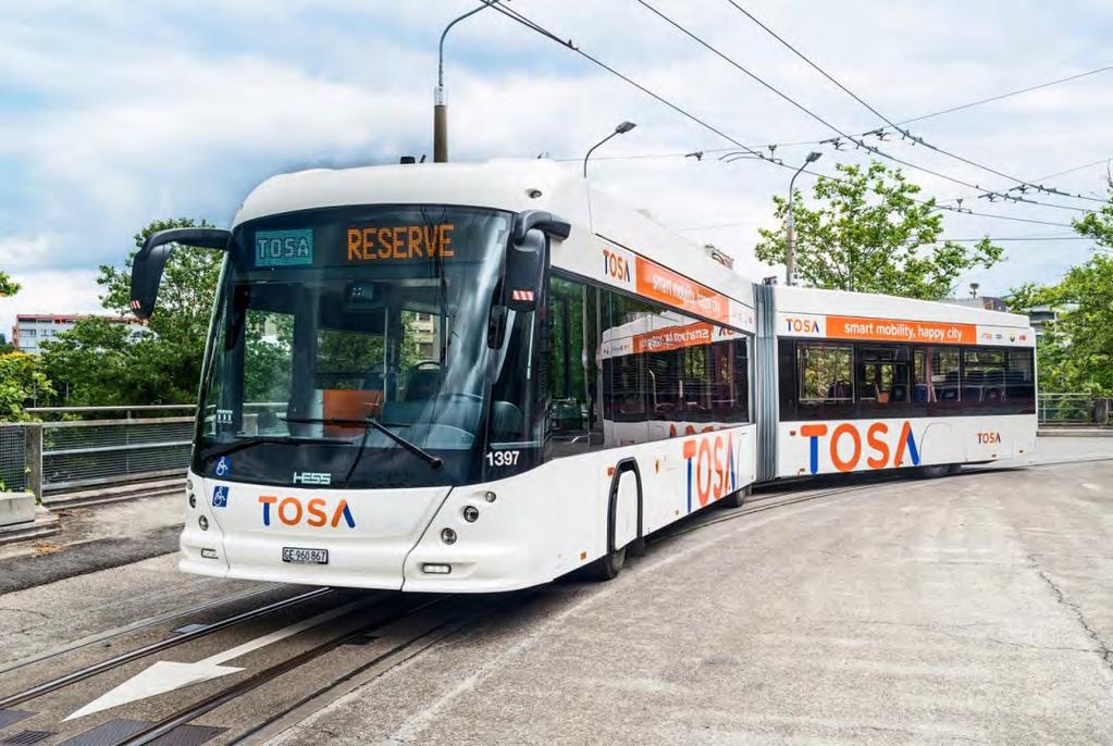 NEW Ingebruikname van bus TOSA 100% elektrisch voertuig met snellaadfunctie, draadloos (systeem van flash charging aan haltes gedurende 15 seconden) Oprichting van een publiek-private samenwerking