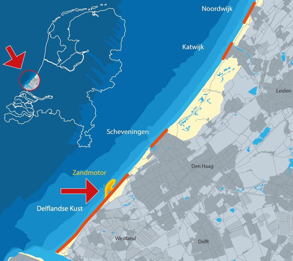 1 INLEIDING 1.1 De Zandmotor Het klimaat verandert en de druk van de zee op de Nederlandse kust neemt toe. Om de veiligheid te borgen zijn regelmatig zandsuppleties nodig.