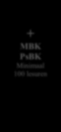 + MBK PsBK Minimaal 100 lesuren Studentlid Conform HBO-niveau 5.2.