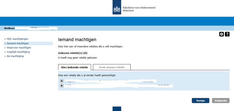 c. Klik op de tweede optie: Iemand machtigen d.