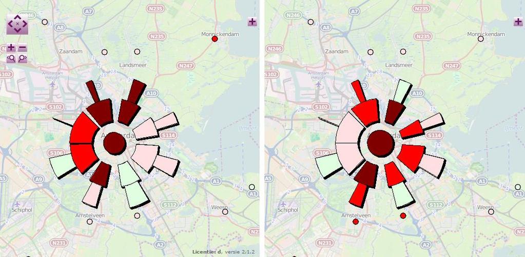 Bereikbaarheid van Amsterdam Figuur 57. Aankomsten ochtendspits (NRM West 2020 RC) Figuur 58.