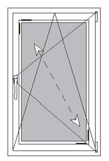 Steunblokjes (28x4x100mm) plaatsen, als aangegeven op tekening. 4. Glaslatten bevestigen (aantal bevestigingsmiddelen conform voorschriften).