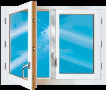 Bedienen Het vaste raam van de dubbele ramen is te openen door de raamkruk een kwartslag naar de sluitzijde te draaien. Om hem weer te sluiten moet de raamkruk naar de scharnierzijde gedraaid worden.