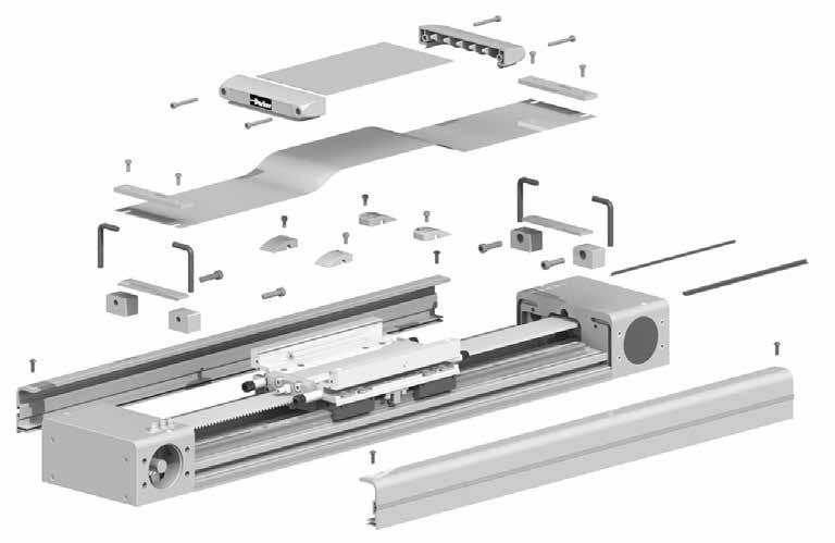 HMRS Afdekplaat Deksel meenemer Klemstrip afdekstrip Stripgeleiding binnen Ondersteuning afdekstrip met afdichtband Afdekstriphouder