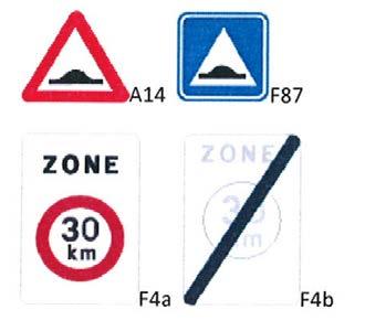 op plaatsen waar een verkeersbord het toelaat. 1.2.