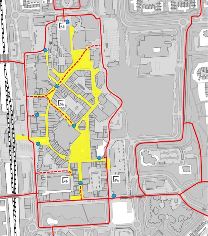 De bromfietsparkeerplek bij de Zilverparkgarage en Florijnstraat worden gerealiseerd. In de Stadhuisstraat en Florijnstraat worden tevens de geclusterde stallingsvoorzieningen gerealiseerd.