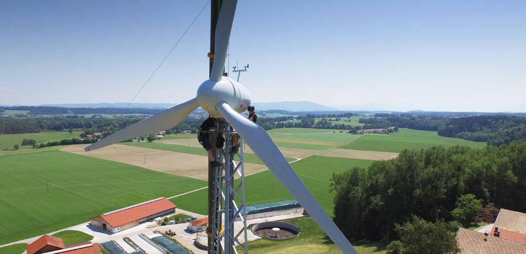 LELY AIRCON Energiekosten aanmerkelijk lager door Lely Aircon windturbine Het gezin Obermayer is eigenaar van een bedrijf in het Duitse Fridolfing.