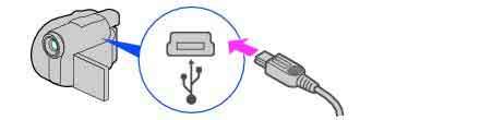 Hoofdstuk 1: Eerste installatie Stap 2: Aansluiting met een USB-kabel In dit hoofdstuk staat beschreven hoe u uw camcorder aansluit op een computer met een USB-kabel en uw camcorder laat herkennen