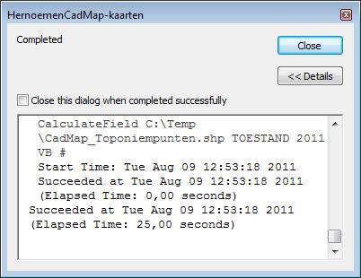 van de corresponderende recentste CadMap kaartlaag.