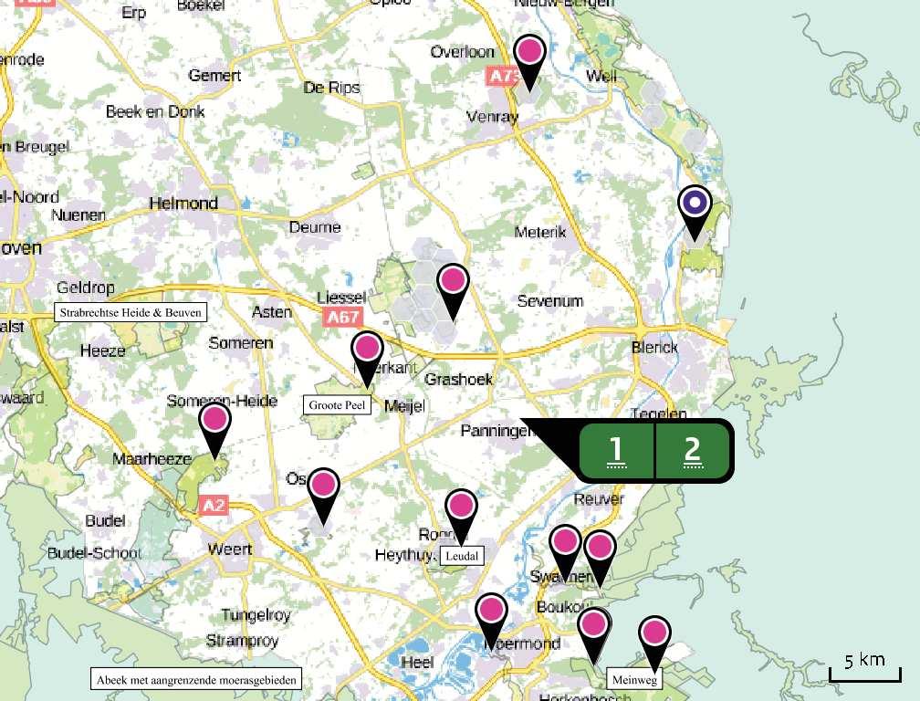 Bijlage bij besluit Depositie natuurgebieden Hoogste projectverschil (Maasduinen) Hoogste projectverschil per natuurgebied