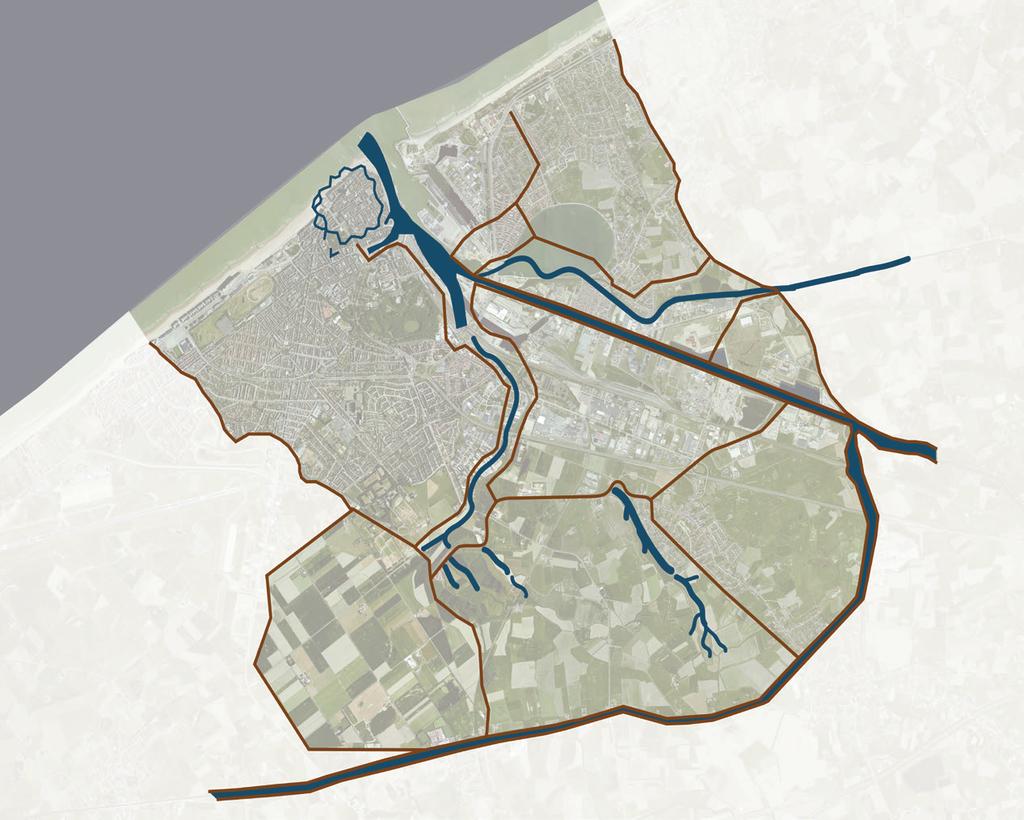 Waarom? potenties Het studiegebied bestaat uit 3 polders. Dit zijn de enige drie polders van de 13 historische polders van Oostende die nog leesbaar zijn in de huidige open ruimtestructuur.
