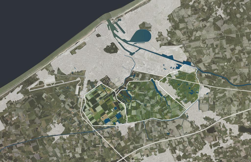 inleiding een polderlandschap Het voorliggende project is ontstaan uit een zoektocht naar een manier om een open ruimte gebied te ontwikkelen zonder dat er in de eerste plaats wordt gekeken naar de