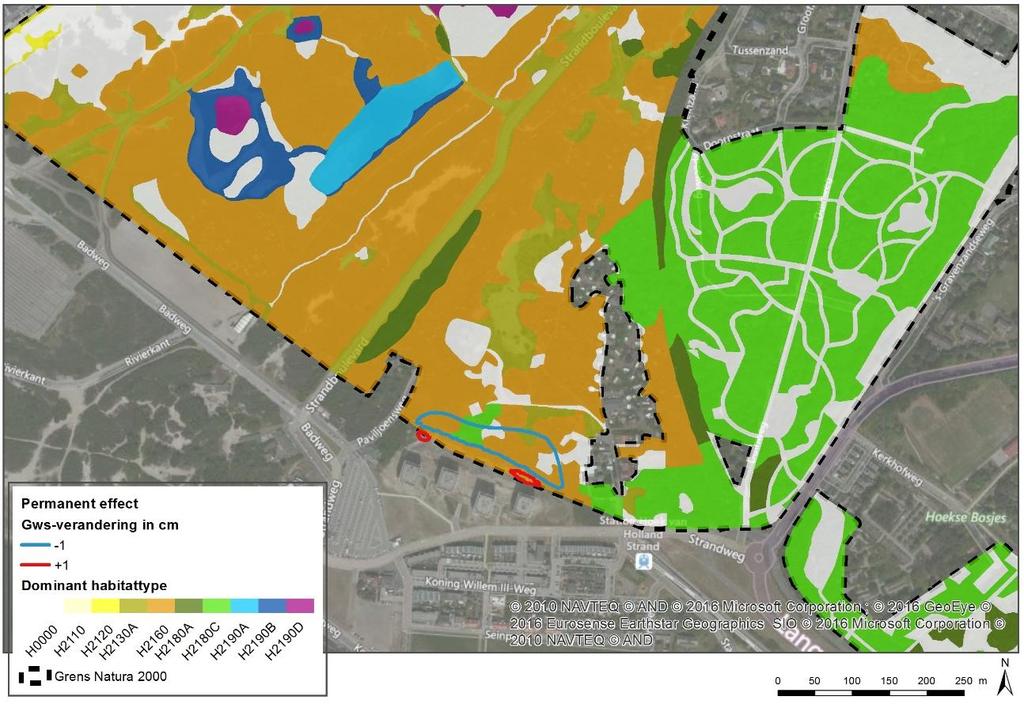 grondwaterafhankelijk) en de beperkte daling of stijging zal dit echter niet tot effecten op de hier aanwezig habitats en