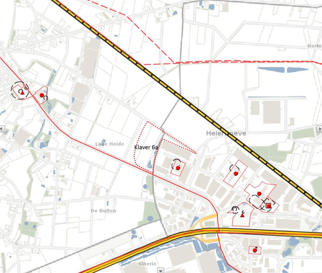 Actualisatie MER Trade Port Noord Bestemmingsplan Klaver 6a Transportas A67 Greenportlane / Eindhovenseweg Spoorlijn Afstand van PR -6 -contour vanaf transportas 22