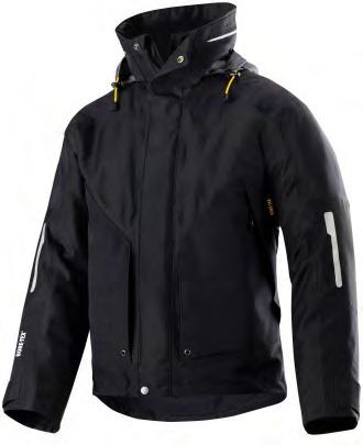 Polyester 165 g/m2 en 100% Polyamide 215 g/m2, eptfe membraan, met gesealde naden en body-mapped voering voor 100% waterproof en windproof bescherming, warmte en comfort. EN 343 REG.