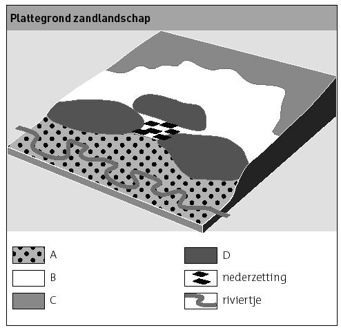 Hoofdstuk 5: Het Nederlandse landschap S.O. 1 t/m 4 1 Welke afzettingen horen bij welke transportkracht? Zet A t/m D onder elkaar en zet de Romeinse cijfers van de bijbehorende afzettingen erachter.