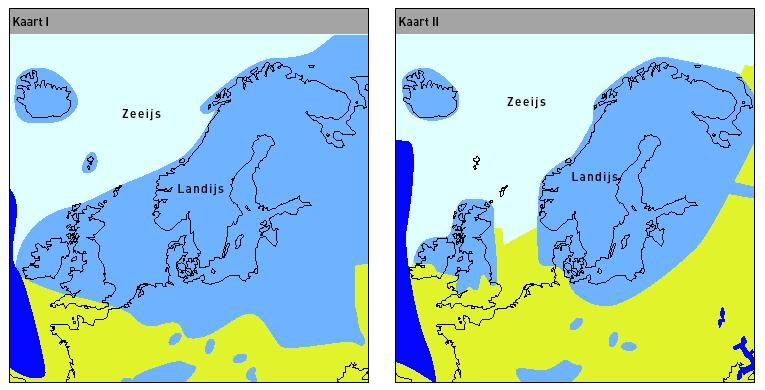 Koude perioden in het verleden Gedurende het glaciaal was het niveau van de zeespiegel (1) dan tegenwoordig. Het zeewater was opgeslagen in de ijskappen die tot 3 kilometer dik waren.