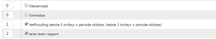 6.3.2 Formulieren toevoegen aan het rapport Je kan ervoor kiezen om formulieren automatisch toe te voegen aan het rapport. Dit doe je als beheerder in rapporten leerkrachten.