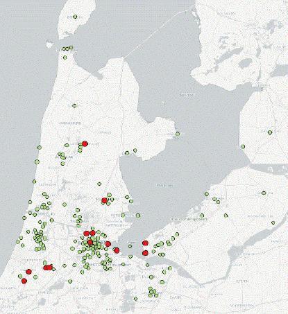 FACTSHEET METROPOOLREGIO AMSTERDAM (MRA) Analyse uitgangssituatie Uit de magnetenanalyse blijkt dat het merendeel van de verplaatsingen regionaal is.