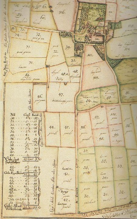 1/Gorecht 3 Essen F8 Kaart 10 Rijksstraatweg 10 te Haren De provincieplaats Essen F8 is in 1730 75,75 grasen groot.