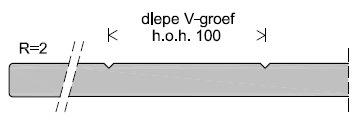 Worchester- MDF, Hout en Fineer Deur voorzien van verticale groeven.