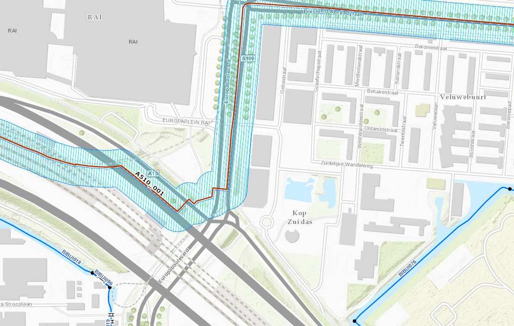 -6- Figuur 4-1 Ligging waterkering Aan de westzijde van de Europaboulevard wordt op dit moment de kelder gerealiseerd voor NHOWhotel; Mos Grondmechanica voert hiervoor de monitoring uit.