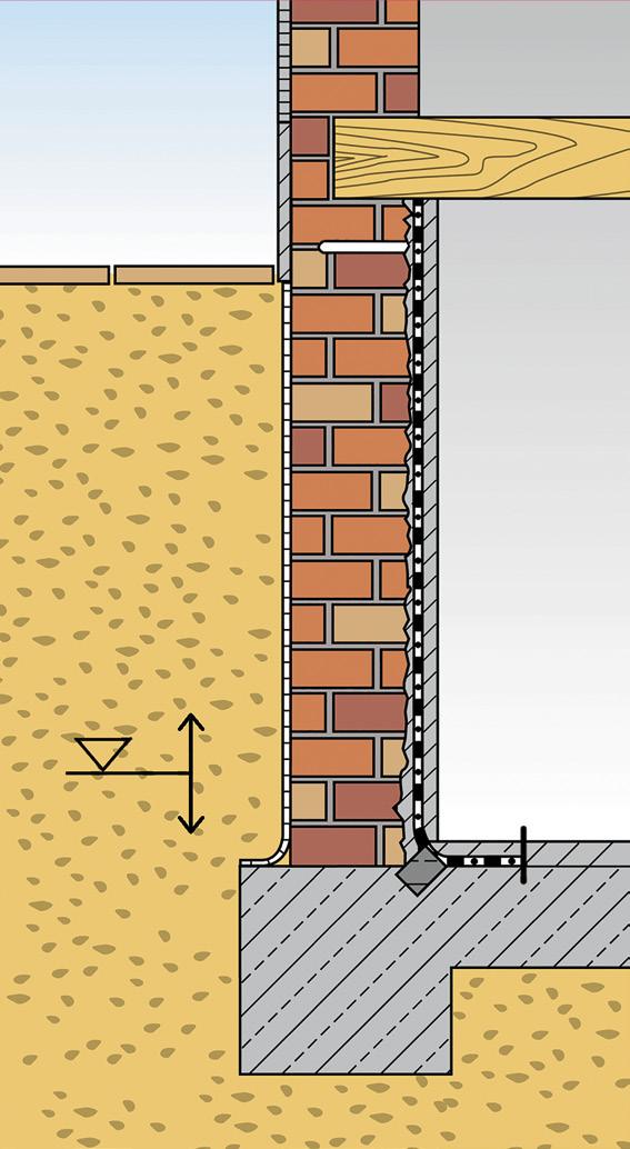 san 9 wit Situatie Zouten / Tijdens uitvoering Producten -daagsuitbloeiing systeem Latent Geen waterdruk Kiwitz ADP 70 JA waterdruk KEUZE KELDER-EINDAFWERKING Ondergrond voorbehandeling -DAG