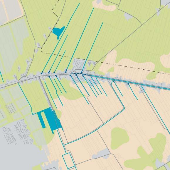 Blauwe kansen Uitgangspunten voor kwaliteitsontwikkelingen versterken vaartstructuur slotenpatroon tot in de kern plas Zestienroeden ruimtelijk gezien bij het dorp betrekken De kwaliteit van De Knipe