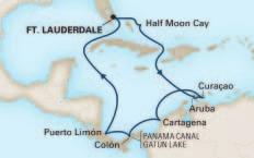 ZUIDELIJKE CARIBBEAN EN PANAMAKANAAL SUNFARER In oktober, november, december 2017 en begin 2018 kun je schitterende Caraïbische cruises maken met Holland America Line.