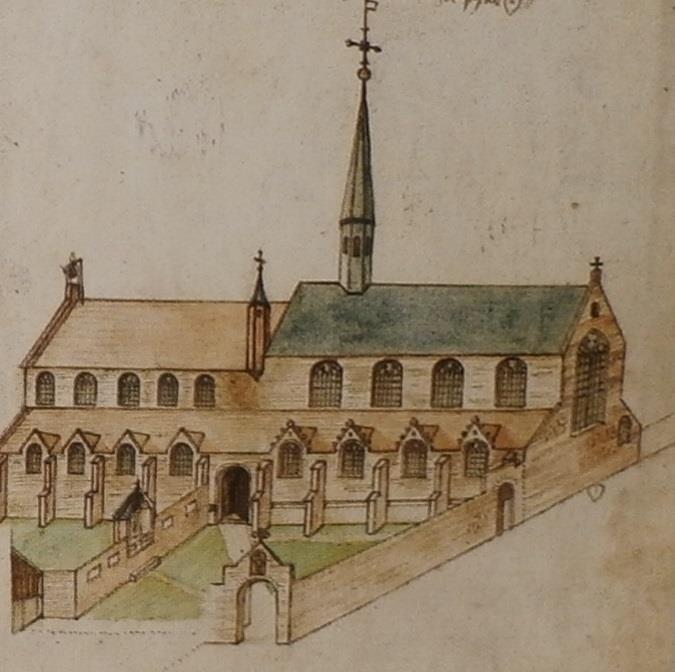 De paters Augustijnen vestigden zich in Gent in 1295(96). De Stefanuskerk rond 1580. In 1566 werden de kloosters(25) verwoest net zoals alle andere kerken (7) en hospitalen (10) in Gent.