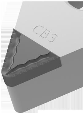 De spaanbreker -CB3 in etail Voorelen en nut Gereeschap met zeer effectieve spaanbreker, ieaal voor langspanige aluminiumlegeringen (verhoogt e proceszekerhei) Door