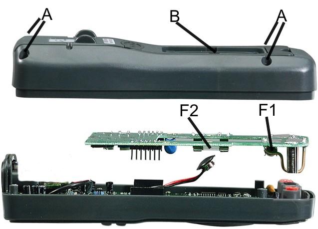 VERVANGEN VAN DE ZEKERINGEN WAARSCHUWING: Om een elektrische schok te vermijden, de testdraden van gelijk weke spanningsbron afkoppelen voordat u het deksel van het batterijvak verwijdert. 1.