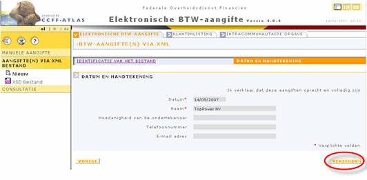 topaccount : Electronische BTW-aangifte via Intervat Pagina : 32 