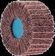Nieuw in het PFERD-programma 204 POLINOX -slijpwielen met schroefdraad Het slijpvlies is lamelvormig radiaal aangebracht, waarbij zich tussen de vlieslamellen telkens een lamel slijplinnen bevindt.
