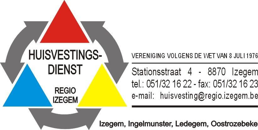 INTERGEMEENTELIJKE SAMENWERKING LOKAAL WOONBELEID CLUSTER IZEGEM (Ingelmunster, Izegem, Ledegem, Oostrozebeke) 1.