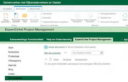 Een document uploaden Een document uploaden Ga in het linker menu van jouw teamsite naar Documenten. De pagina met de documenten bibliotheek wordt geopend.