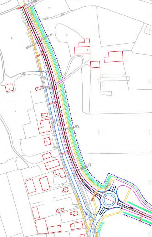 van/naar de voorzieningen aan de Beelelaan veilig de doorgaande verbinding N345 via de rotonde