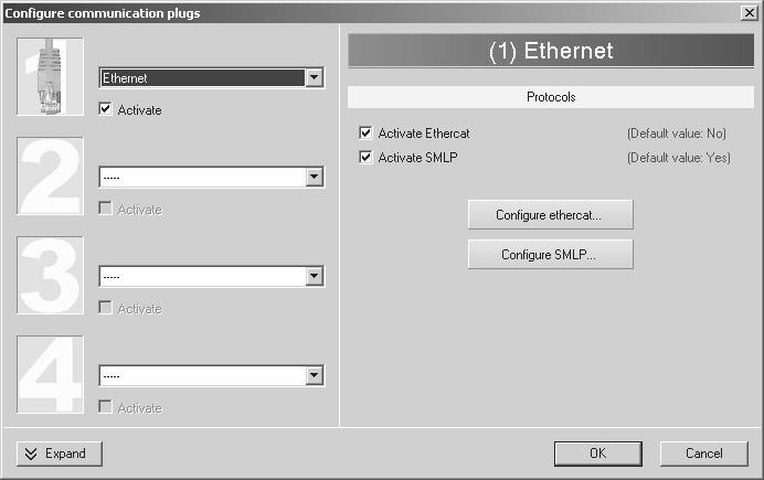 8 Bedrijf van de MOVTOOLS -MotionStudio via EtherCAT Configuratie van de SEW-communicatieserver 8.