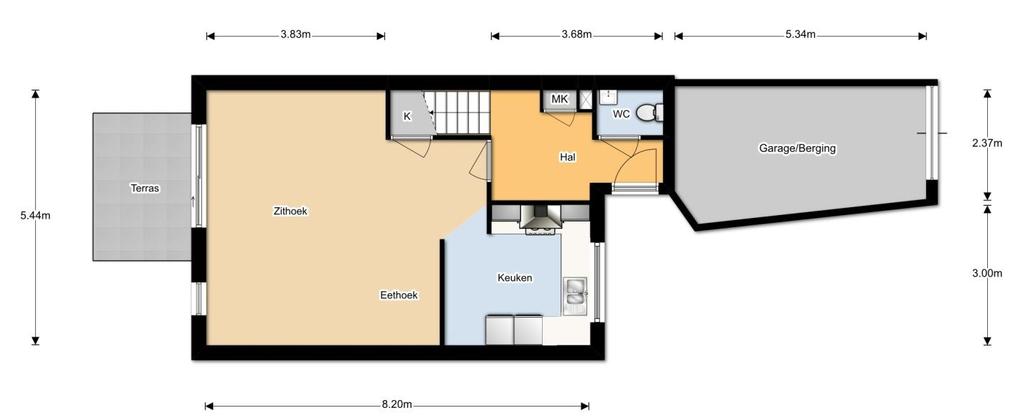 Plattegrond begane