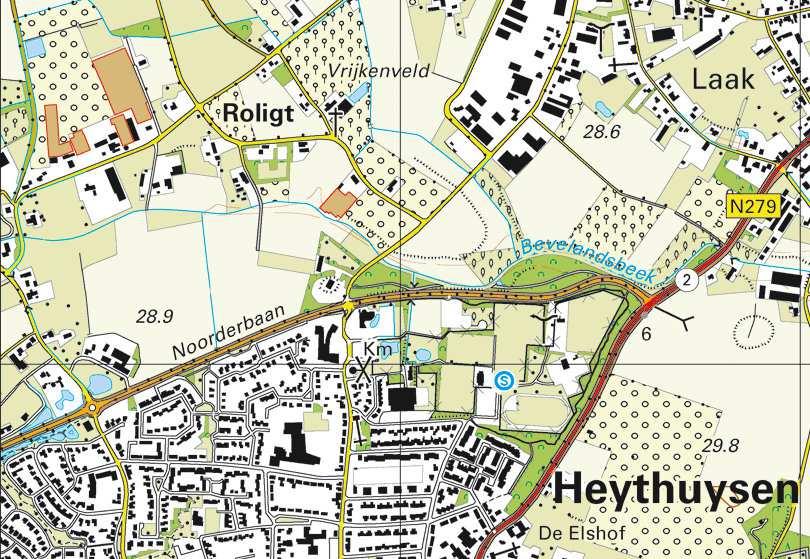 Figuur 2: Topografische kaart plangebied Huidige situatie Het plangebied is gelokaliseerd in het noordwestelijk