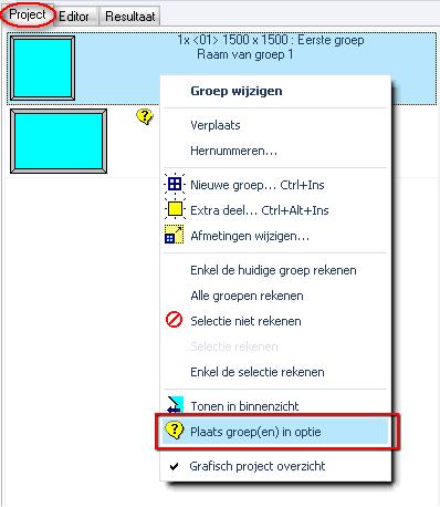 Groep(en) in optie op offerte (3.29-2254) What s new versie 3.29 van 05/09/14 Voortaan kan men een volledige groep of groepen in optie zetten.
