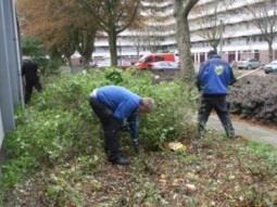 Aannemersbedrijf Frans de Bruijn is begonnen met het verwijderen van de oude houten gevelbeplanking, daarbij geassisteerd door en van onze vrijwilligers.