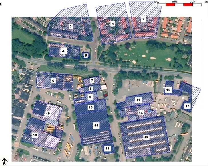 Figuur 3 vulpunt tankstation en omgeving Nr Locatie dag nacht Nr Locatie dag nacht 1 woningen 25,2 50,4 10 De Jong 12 0 2 woningen 25,2 50,4 11 Den Hartogh A 7 0 Nr locatie dag nacht Nr locatie dag