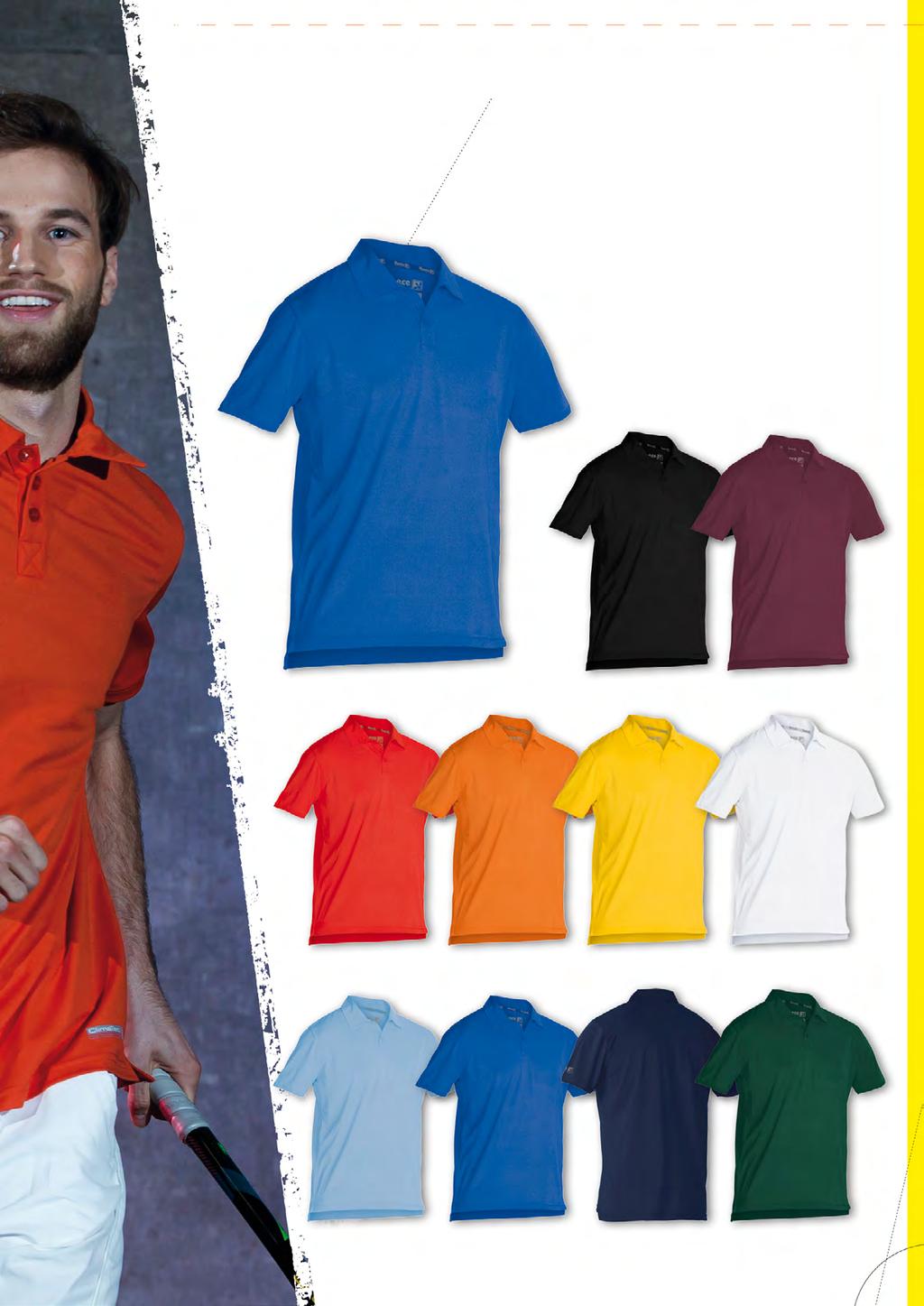 om te combineren vanaf 24,99 OCKS om te combineren vanaf 8,50 ClimaTec HIGH TECHNICAL FIBRE by 3-guard COMFORT STRETCH Materiaal: 100% polyester met climatec LOGO EASY PRINTING DARWIN CLIMATEC POLO