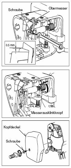 3. ONDERHOUD VAN DE MACHINE HET BOVENMES VERWISSELEN Verwissel het bovenmes als het stomp wordt. In de toebehoren zit een reservemes.