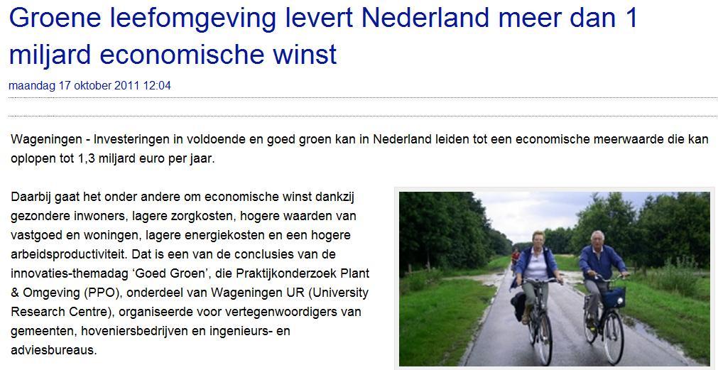 Het waarom in drie lijnen Investeren in groen is maatschappelijk